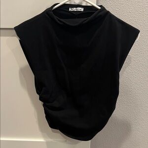 Reformation Lindy Knit Top.  Black Sleeveless Top